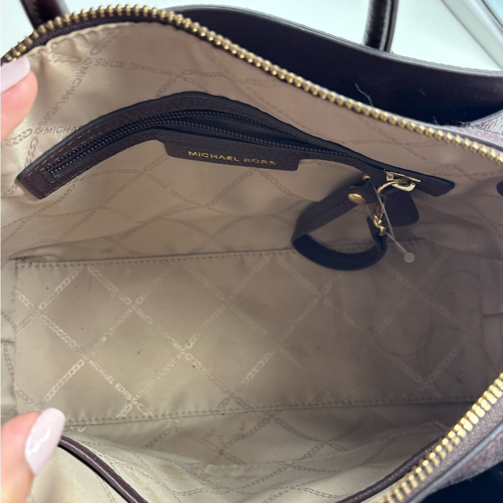 Michael Kors Chocolate Leather Satchel - Picture 3 of 4